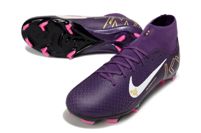 Nike Air Zoom Mercurial Superfly 10 Elite FG Football Boots - Purple/White/Gold