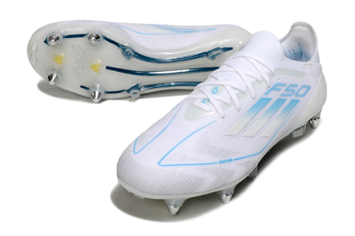 Adidas F50 Elite SG Football Boots - White/Blue