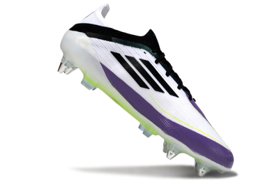 Messi x Adidas F50 Elite SG Football Boots - White/Purple/Black