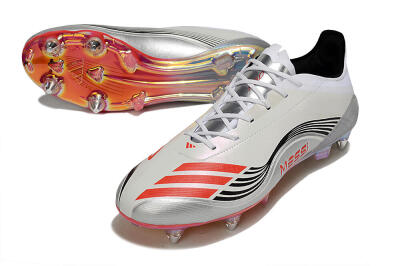 Messi x Adidas F50 Elite SG Football Boots - Silver/Red/Black