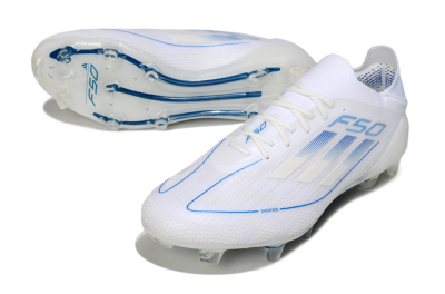 Adidas F50 Elite FG Football Boots - White/Blue