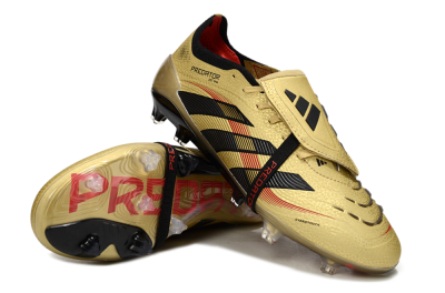 Adidas Predator 25 Elite Foldover Tongue FG Football Boots - Gold/Black/Red