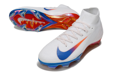 Nike Air Zoom Mercurial Superfly 10 Elite FG Football Boots - White/Blue/Red