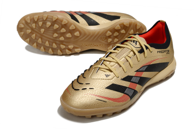 Adidas Predator 25 Elite TF Football Shoes - Gold/Black/Red