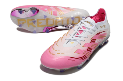 Adidas Predator 25 Elite FG Football Boots - Pink/Gold/White