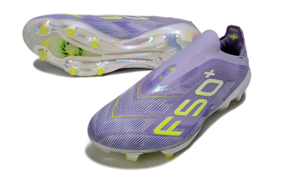 Adidas F50+ Elite Lightstrike Laceless FG Football Boots - Purple/White/Yellow