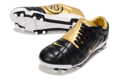 Nike Air Zoom Total 90 III FG Football Boots - Black/Gold/White