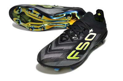 Adidas F50+ Elite Lightstrike Pro FG Football Boots - Black/White/Yellow