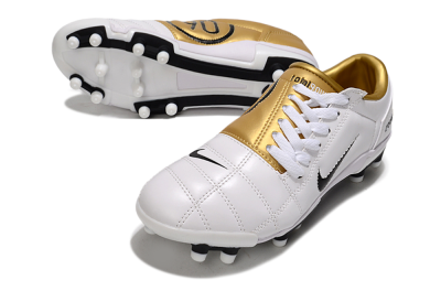 Nike Air Zoom Total 90 III FG Football Boots - White/Gold/Black