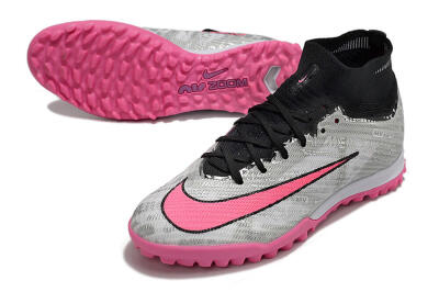 Nike Air Zoom Mercurial Superfly 9 Elite TF Football Shoes - Silver/Black/Pink