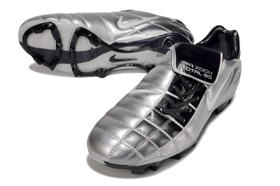 Nike Air Zoom Total 90 III FG Football Boots - Silver/Black