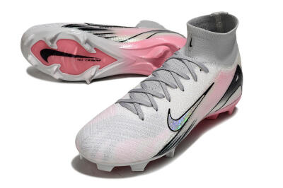 Nike Air Zoom Mercurial Superfly 10 Elite FG Football Boots - White/Pink/Silver