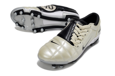 Nike Air Zoom Total 90 III FG Football Boots - Beige/Black/White