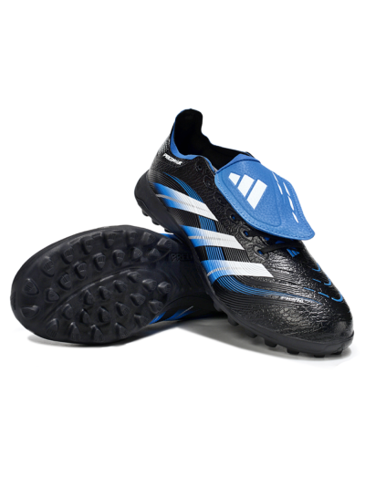 Adidas Predator 25 Elite Foldover Tongue TF Football Shoes - Black/White/Blue