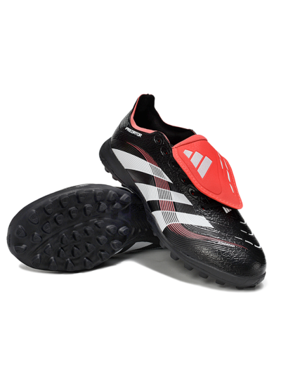 Adidas Predator 25 Elite Foldover Tongue TF Football Shoes - Black/White/Red