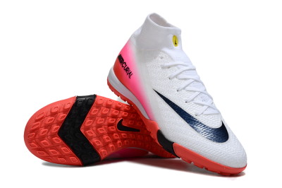 Nike Air Zoom Mercurial Superfly 10 Elite TF Football Shoes - White/Black/Pink