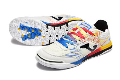 Joma Top Flex IC Football Shoes - Beige/Red/Yellow