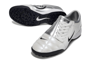 Nike Total 90 III TF Football Shoes - White/Black/Silver