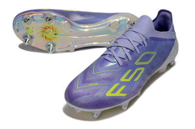 Adidas F50 Elite SG Football Boots - Purple/Yellow/Silver