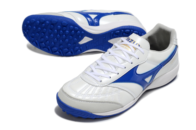 Mizuno Morelia Neo TF Football Shoes - White/Blue/Grey