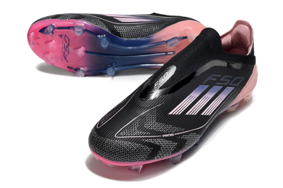 Adidas F50 Elite Laceless FG Football Boots - Black/Blue/Pink