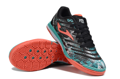 Joma Top Flex IC Football Shoes - Black/Jade/Red