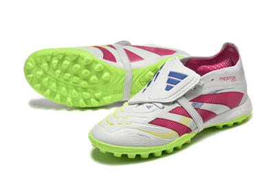 Adidas Predator 25 Elite Foldover Tongue TF Football Shoes - Grey/Red/Yellow
