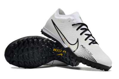 Nike Air Zoom Mercurial Vapor 15 Elite TF Football Shoes - White/Black/Yellow