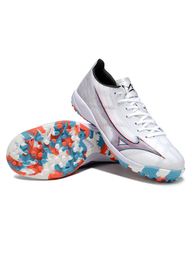Mizuno Morelia Alpha Beta TF Football Shoes - White/Blue/Red
