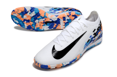 Nike Air Zoom Mercurial Vapor 16 Elite TF Football Shoes - White/Black/Orange