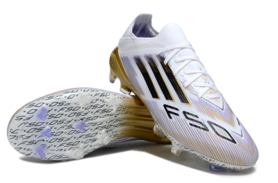 Adidas F50 Elite FG Football Boots - White/Purple/Gold