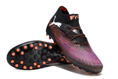 Puma Future 8 Ultimate MG Football Boots - Black/Purple/Orange