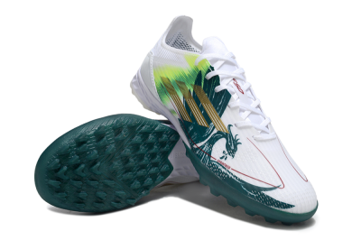 Adidas F50 Pro TF Football Shoes - White/Green/Yellow
