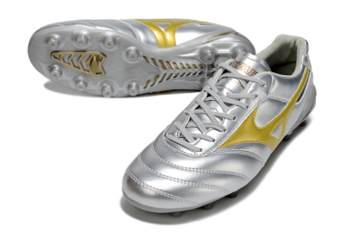 Mizuno Morelia Neo 4 FG Football Boots - Silver/Gold/Blue
