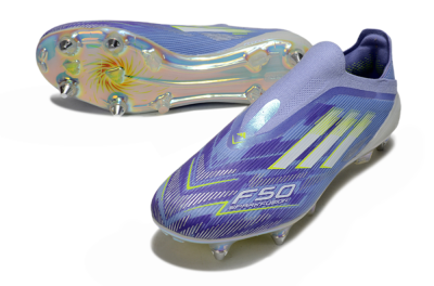 Adidas F50 Elite Laceless SG Football Boots - Blue/Silver/Gold