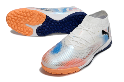 Puma Future 8 Ultimate TF Football Shoes - Whtie/Blue/Red