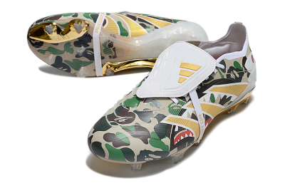 Adidas Predator 25 Elite Foldover Tongue FG Football Boots - Camo/White/Gold