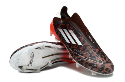 Adidas F50 Elite Laceless FG Football Boots - Leopard/White/Red