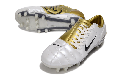 Nike Air Zoom Total 90 III FG Football Boots - White/Black/Gold