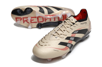 Adidas Predator 25 Elite FG Football Boots - Gold/Black/Red
