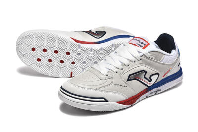 Joma Top Flex IC Football Shoes - White/Red/Blue