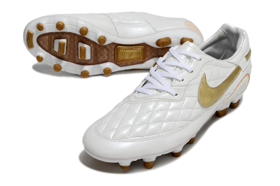 Nike Tiempo Legend R10 Elite FG Football Boots - White/Gold/Red
