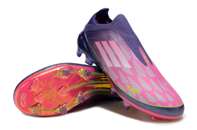 Adidas F50+ Elite Laceless FG Football Boots - Pink/Yellow/Purple
