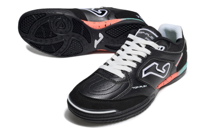 Joma Top Flex IC Football Shoes - White/Black/Yellow