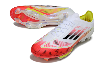 Adidas F50+ Lightstrike Pro FG Football Boots - White/Red/Black