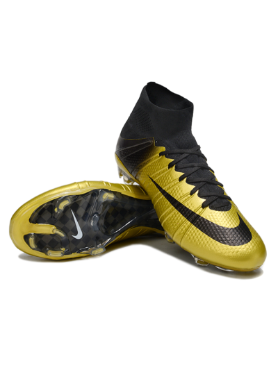 Nike Zoom Mercurial Superfly 4 Elite FG Football Boots - Gold/Black/White