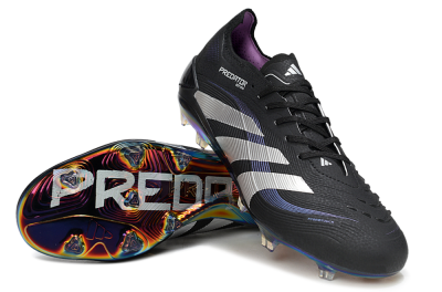 Adidas Predator 25 Elite FG Football Boots - Black/Silver/Blue