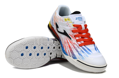 Joma Top Flex IC Football Shoes - White/Black/Red