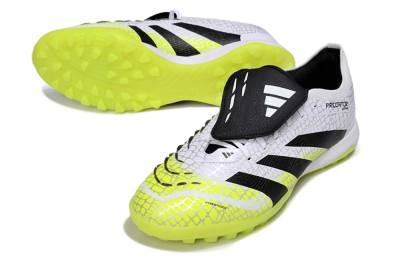 Adidas Predator League Foldover Tongue TF Football Shoes - White/Black/Yellow