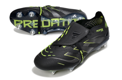 Adidas Predator 25 Elite Foldover Tongue SG Football Boots - Black/Silver/Yellow